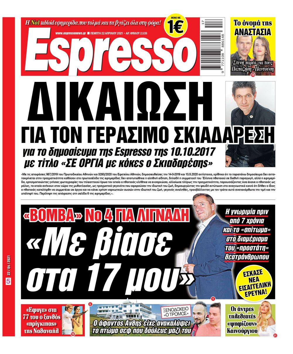 Πέμπτη 22.04.2021